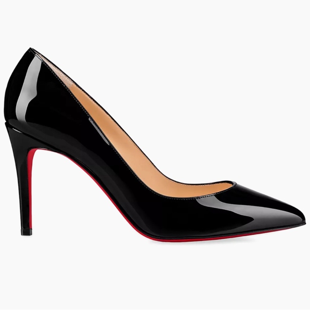 Christian Louboutin Pigalle Black Patent 3.9 inches/10cm heel Size 40.5